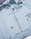 Graffiti Character Distressed Washed Zip Hoodies | Inflation Streetwear INFLATION
