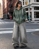 INFLATION Washed Barrel Baggy Jeans INFLATION
