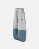 Denim Detachable Patchwork Barrel Joggers | Inflation Streetwear INFLATION