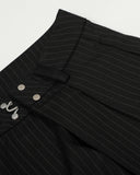 Black Striped Barrel Suit Pant | INFLATION Streetwear INFLATION