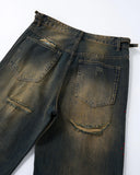 Dirty Wash Rhinestone Baggy Jeans | Inflation Streetwear INFLATION
