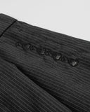 pleated pinstripe tailored shorts embroidered stud detail