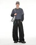 Side Eyelet Button Barrel Jeans | Inflation Streetwear INFLATION