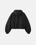 Plush Lining Cropped Hooded Jacket | Inflation Streetwear INFLATION