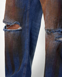 Acid Washed Ripped Baggy Jeans | Inflation Streetwear INFLATION
