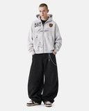 Retro Graphic Boxy Zip Up Hoodie | Inflation Streetwear