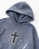 Graffiti Print Acid Washed Fleece Hoodies | Inflation Streetwear INFLATION