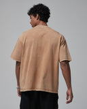 Mock Neck Wax Washed T-Shirt | Inflation Streetwear INFLATION