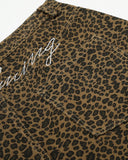 Leopard Print Barrel Denim Shorts | Inflation Streetwear INFLATION