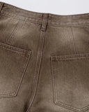 Brown Acid Wash Barrel Jeans | Inflation Streetwear INFLATION
