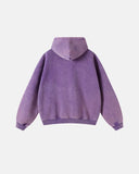 INFLATION Washed Distressed Fleece Zip Up Hoodies INFLATION
