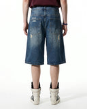 Heavy Washed Distressed Baggy Jorts | Inflation Streetwear INFLATION