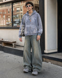 INFLATION Graffiti Washed Zip Up Hoodies INFLATION
