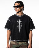 Distressed Painted Graphic Boxy T-Shirt | Inflation Streetwear INFLATION