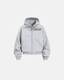 Camo Script Graphic Cropped Hoodie | Inflation Streetwear