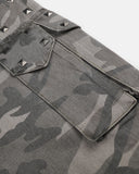 Studded Camo Wide Leg Cargo Pants | Inflation Streetwear