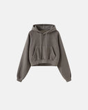 Washed Cropped Hoodie Tracksuit | Inflation Streetwear