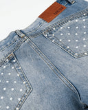 star dot pocket denim detail