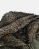 Faux Fur Grommet Hooded Bomber Jacket | Inflation Streetwear