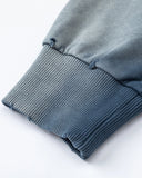 Blue Distressed Acid Wash Zip Up Hoodies | Inflation Streetwear INFLATION