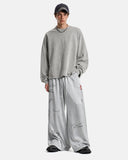 Glossy Graphic Wide-Leg Sweatpants | Inflation Streetwear