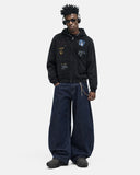 Graffiti Washed Zip Up Hoodie | Inflation Streetwear