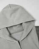 Washed Waffle Boxy Quarter Zip Hoodie | Inflation Streetwear