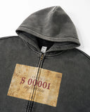 Graphic Acid Wash Zip Up Hoodies | Inflation Streetwear INFLATION
