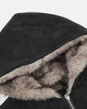 Faux Fur Hooded Bomber Jacket | Inflation Streetwear