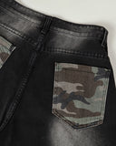 Spray Graphic Camo Barrel Jeans | Inflation Streetwear INFLATION