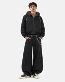 Faux Fur Grommet Hooded Bomber Jacket | Inflation Streetwear