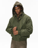 Detachable Layered Camo Bomber Jacket | Inflation Streetwear INFLATION