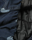 Polka Dot Faux Fur Denim Jacket | Inflation Streetwear