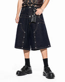 Double Waist Rivet Baggy Jorts | Inflation Streetwear INFLATION