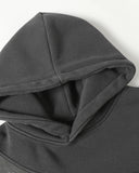 Washed Layered Raw Edge Boxy Hoodie | Inflation Streetwear