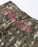 Pink Embroidered Camo Baggy Pants | Inflation Streetwear INFLATION