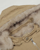 Detachable Hooded Faux Fur Padded Jacket | Inflation Streetwear INFLATION