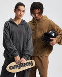 Acid Wash Stitching Zip Up Hoodies | Inflation Streetwear INFLATION