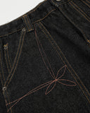 Raw Embroidery Baggy Jeans | Inflation Streetwear INFLATION