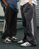 INFLATION Striped Side Wide Leg Track Pants INFLATION