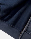 Washed Star Script Graphic Zip Up Hoodie | Inflation Streetwear