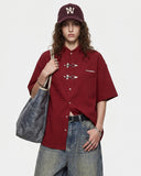 Waffle Shirt with Metal Clasp Detail | Inflation Streetwear INFLATION