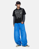 Rhinestone Stripe Barrel Sweatpants | Inflation Streetwear