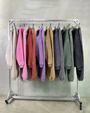 INFLATION Washed Distressed Fleece Zip Up Hoodies INFLATION