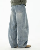 Curved Seam Deconstructed Barrel Jeans | Inflation Streetwear INFLATION