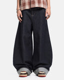 Embroidery Cuffed Barrel Jeans | Inflation Streetwear