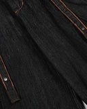 Contrast Stitch Raw Barrel Jeans | Inflation Streetwear INFLATION