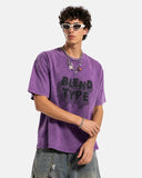 purple washed oversized graphic t shirt