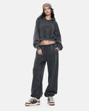 Washed Cropped Hoodie Tracksuit | Inflation Streetwear