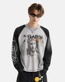 Portrait Waffle Long Sleeve Tee | Inflation Streetwear